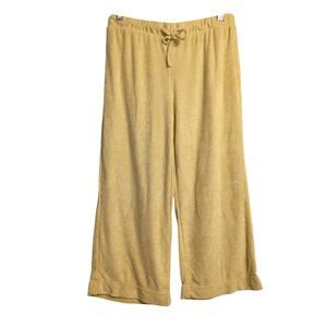 NWT Andie Crop Pant HNSU Honeysuckle Yellow Drawstring Elastic Waist Lounge XS